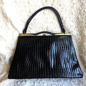 Vintage blk ladies handbag
